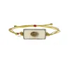 Bracelet émail blanc madone