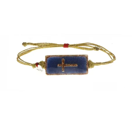 Bracelet Lapis lazuli croix