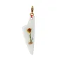 Charm Corne de Bélier émaillé blanc avec fleur Immortelle