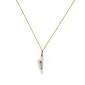 Charm Corne de Bélier émaillé blanc avec fleur Immortelle