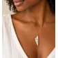 Charm Corne de Bélier émaillé blanc avec fleur Immortelle