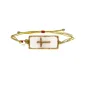 Bracelet croix or email blanc