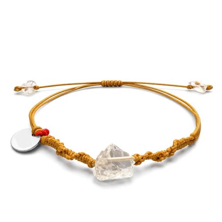 Bracelet Citrine fil moutarde