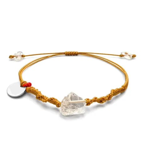 Bracelet Citrine fil moutarde