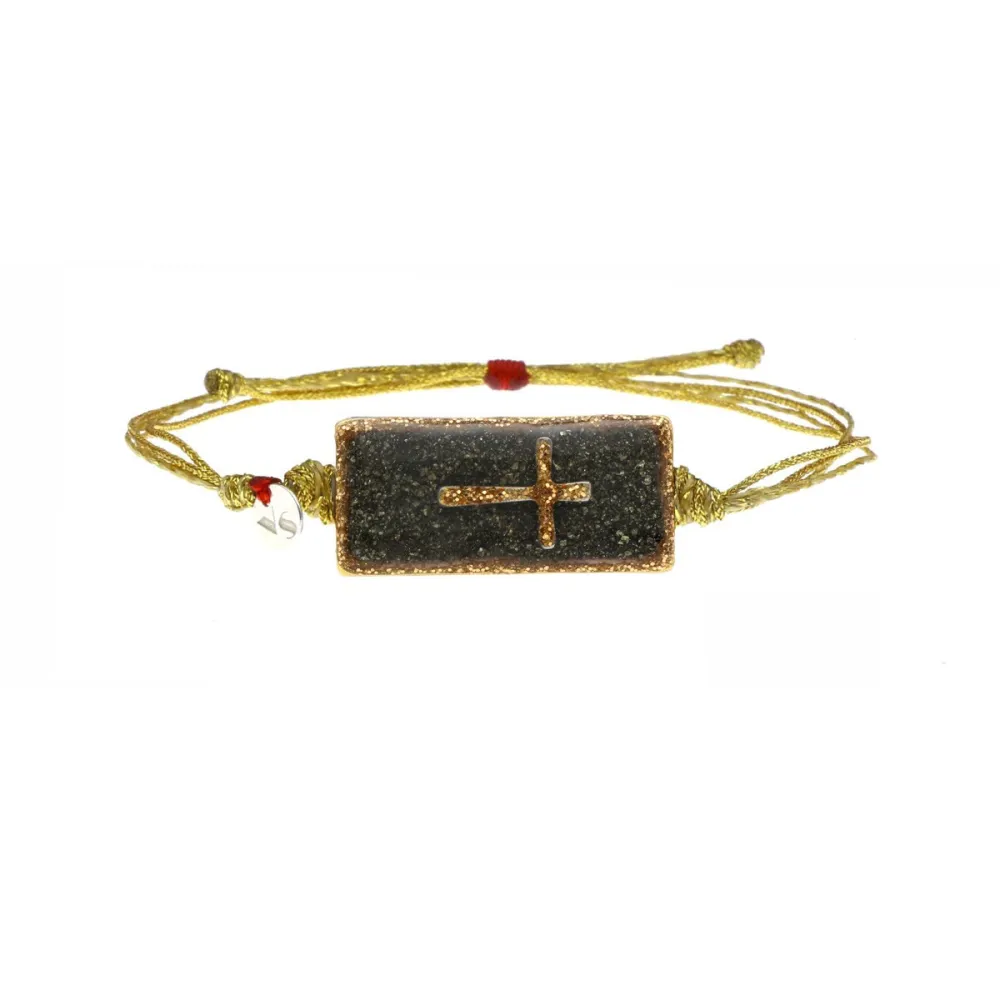 Bracelet Pyrite  Croix