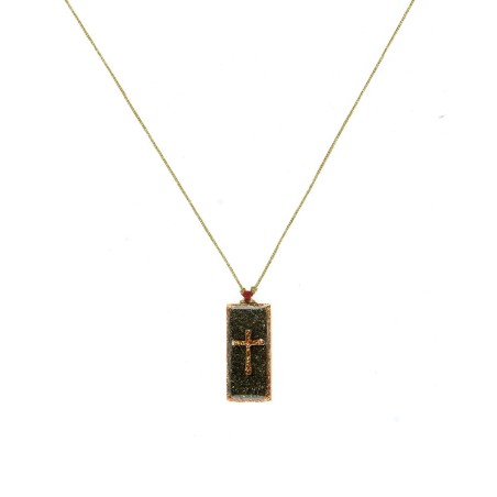 Barrette Pyrite Croix vanessa simon