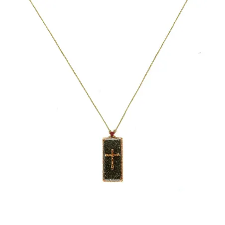 Barrette Pyrite Croix vanessa simon