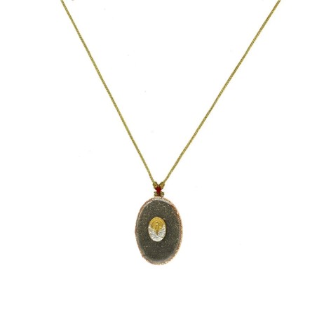 Collier médaillon Pyrite Madone vanessa simon