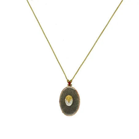 Collier médaillon Pyrite Madone vanessa simon