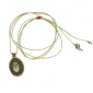 Collier médaillon S Pyrite Madone vanessa simon