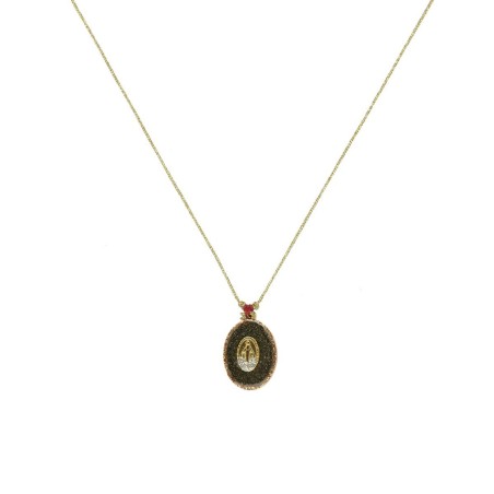 Collier médaillon S Pyrite Madone vanessa simon