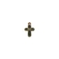 Collier avec croix émaillé pyrite vanessa simon