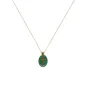 Collier médaillon S Madone sur émail pyrite  | Vanessa Simon