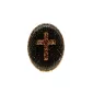 Bague Croix L - émaillée Pyrite – Plaqué Or 18K vanessa-simon