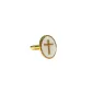 Bague S Croix or - émaillé blanc vanessa simon