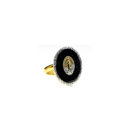 Bague S Madone -Noir-argent
