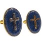 Bague Croix  Lapis-Lazuli or grand modèle ou petit modèle
