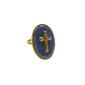 Bague GM lapis-lazuli  avec croix