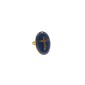 Bague émaillé noir PM croix vanessa simon