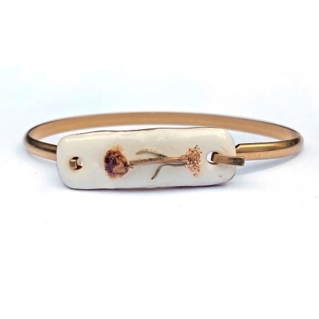 Bracelet Jonc – Immortelle & corne de bélier