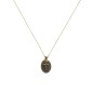 Collier médaillon Croix PM - sur émail pyrite  | Vanessa Simon