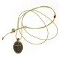 Collier médaillon Croix PM - sur émail pyrite  | Vanessa Simon