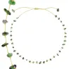 Collier rubis zoïsite fil or