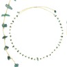 Collier malachite fil or
