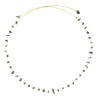 Collier malachite fil or