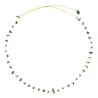 Collier malachite fil or