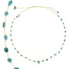 Collier vanessa simon turquoise fil or