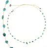 Collier vanessa simon turquoise fil or
