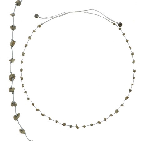 Collier en pierres de pyrite
