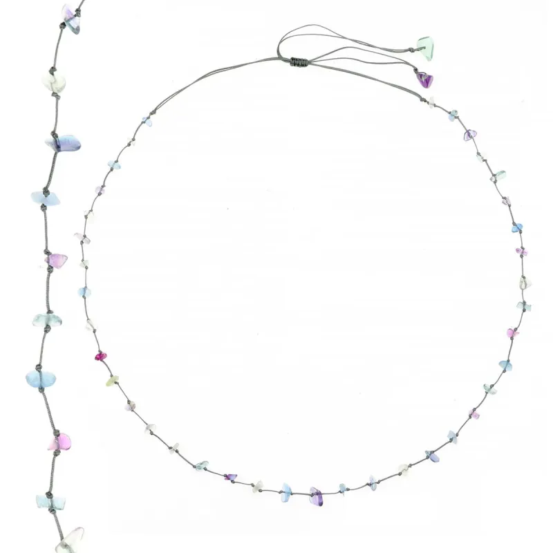Collier en pierres de   fluorite