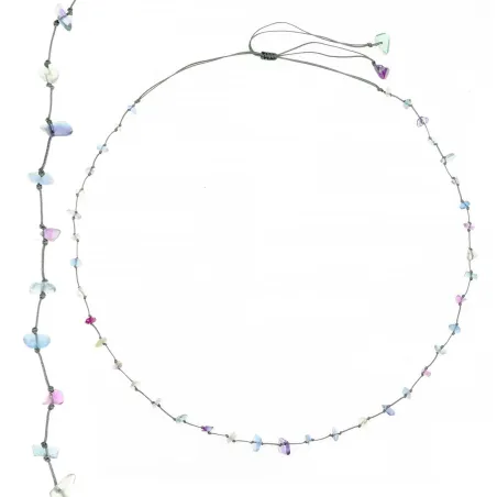 Collier en pierres de   fluorite