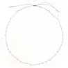 Collier cristal de roche fil gris