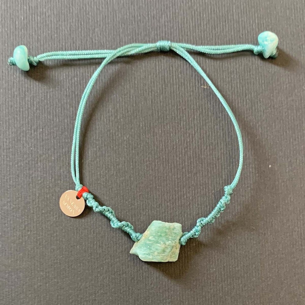 Bracelet Amazonite fil turquoise