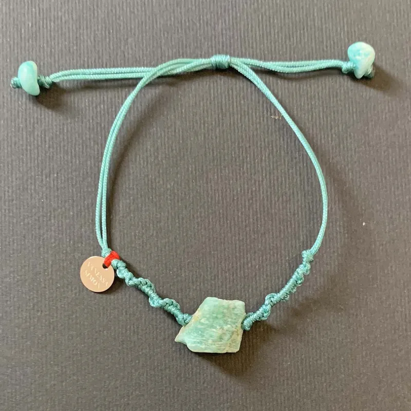 Bracelet Amazonite fil turquoise