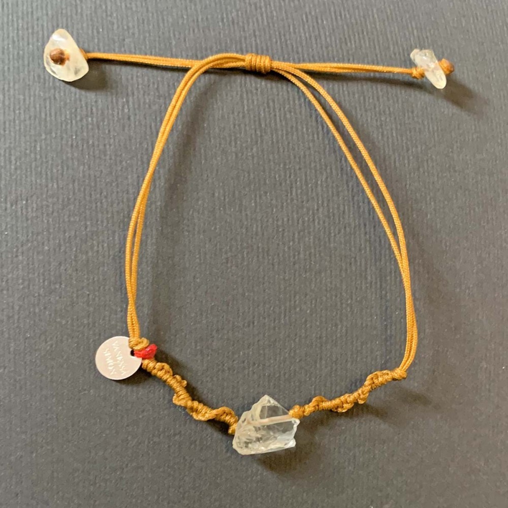 Bracelet Citrine fil moutarde