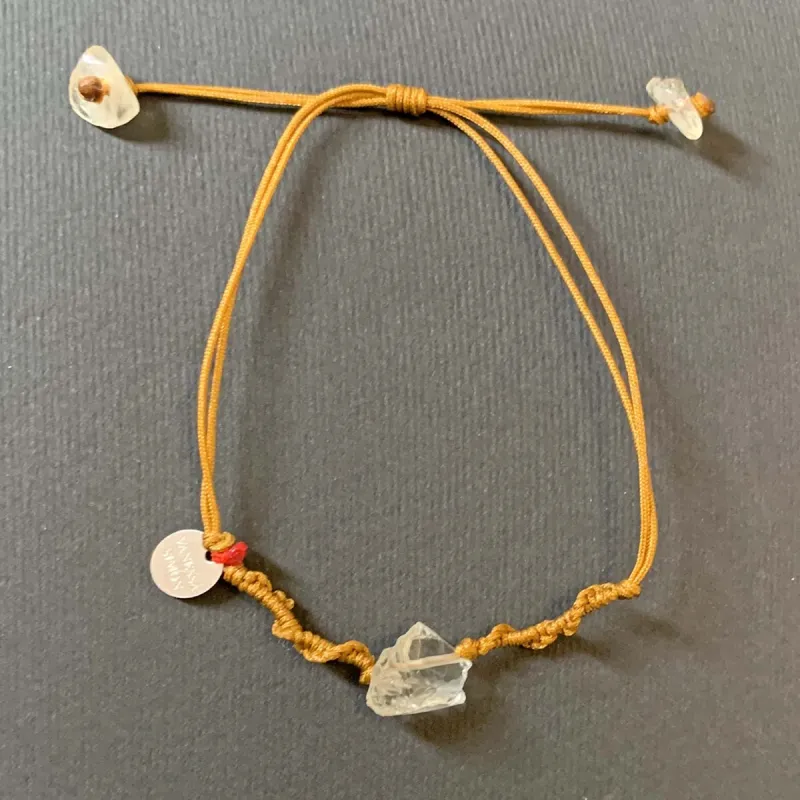 Bracelet Citrine fil moutarde