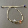 Bracelet Lapis lazuli fil grise
