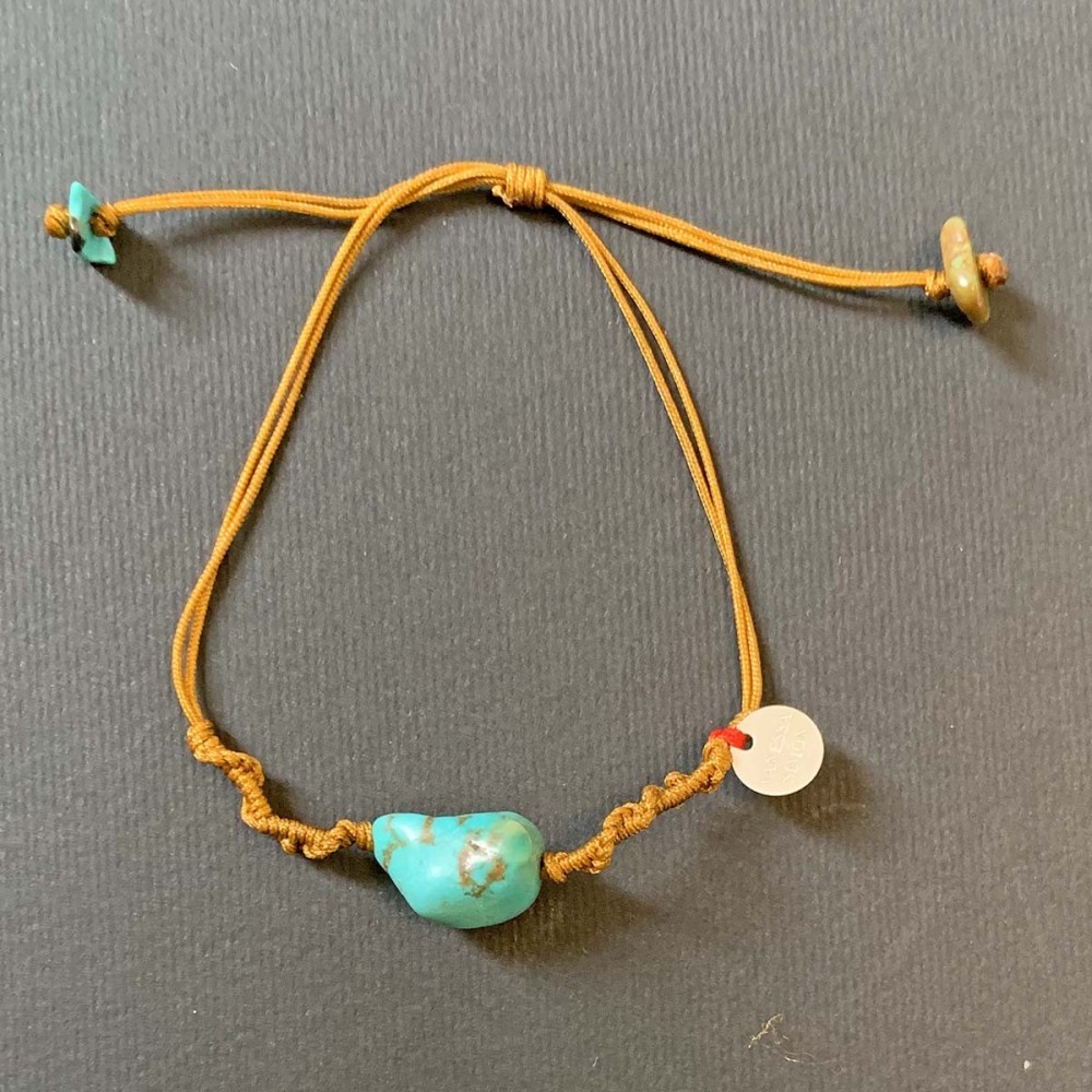 Bracelet Turquoise fil moutarde