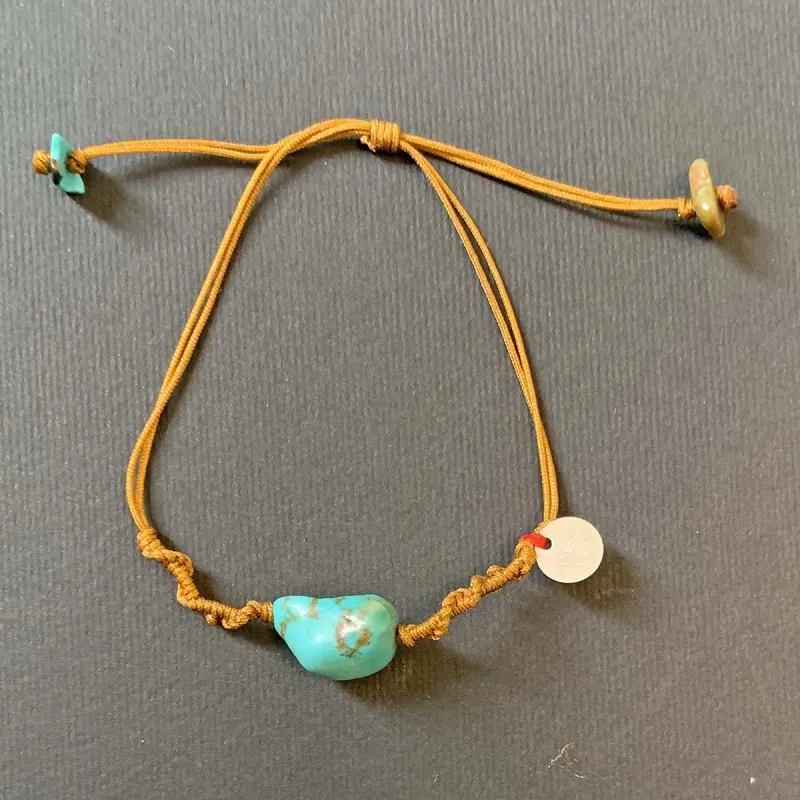 Bracelet Turquoise fil moutarde