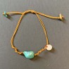 Bracelet Turquoise fil moutarde