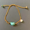 Bracelet Turquoise fil moutarde